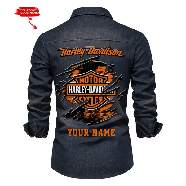 Harley Davidson Cotton Denim Shirt VDCDS009 - Image 4
