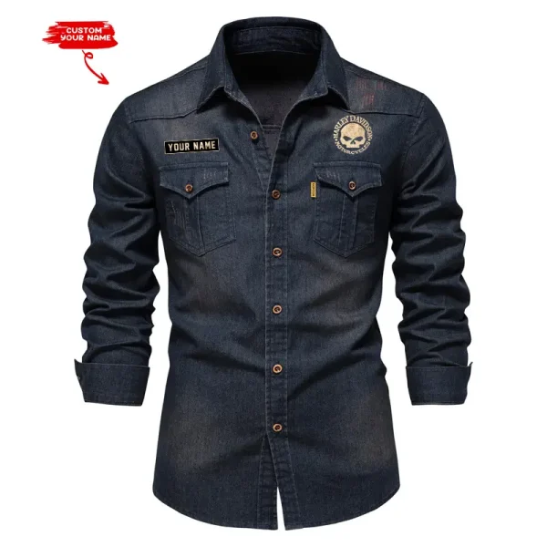 Harley Davidson Cotton Denim Shirt VDCDS010 - Image 2