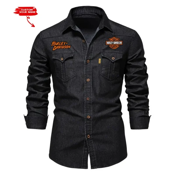 Harley Davidson Cotton Denim Shirt VDCDS011 - Image 2