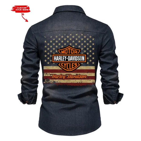 Harley Davidson Cotton Denim Shirt VDCDS011 - Image 3