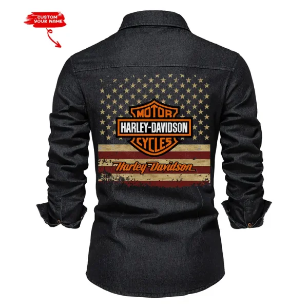 Harley Davidson Cotton Denim Shirt VDCDS011 - Image 4