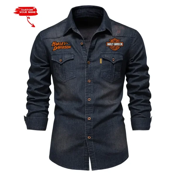 Harley Davidson Cotton Denim Shirt VDCDS011