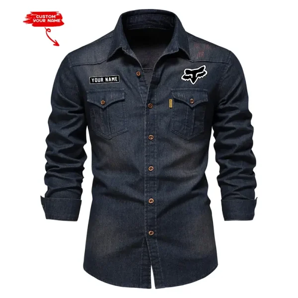 Fox Racing Cotton Denim Shirt VDCDS014 - Image 2