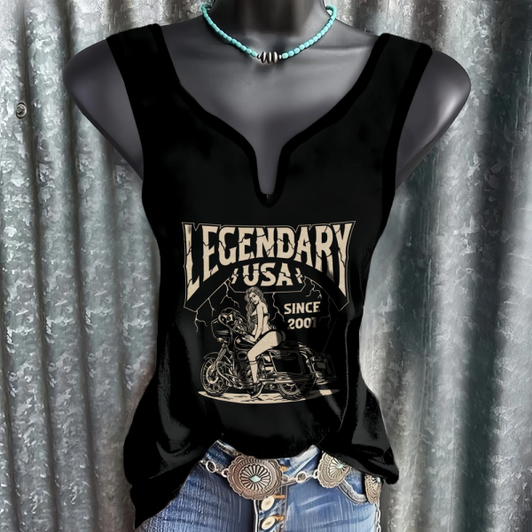 Harley Davidson Motorcycles V-Neck Cut-Out Neckline HDCBSVNCONLM005
