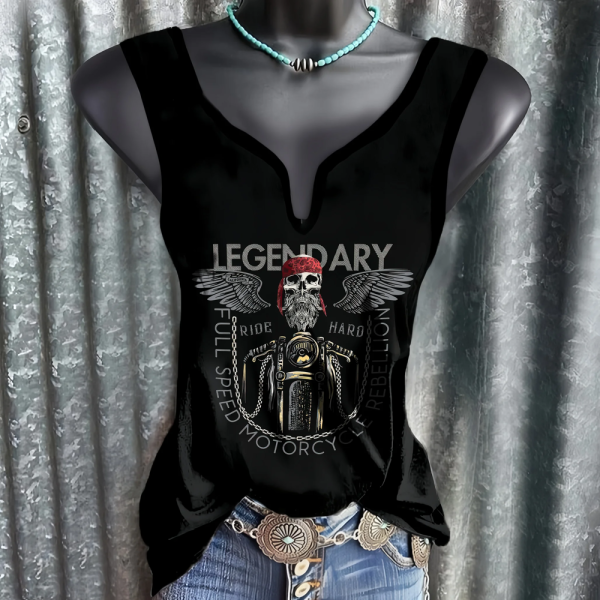 Harley Davidson Motorcycles V-Neck Cut-Out Neckline HDCBSVNCONLM006