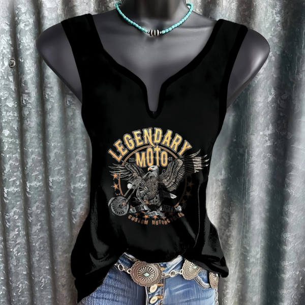 Harley Davidson Motorcycles V-Neck Cut-Out Neckline HDCBSVNCONLM007