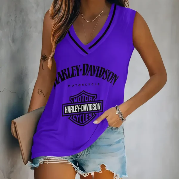 Harley Davidson V-neck Women's Vest CBSVWVEST038