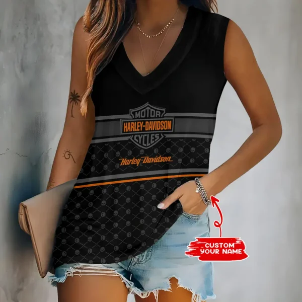 Harley Davidson V-neck Women's Vest CBSVWVEST049