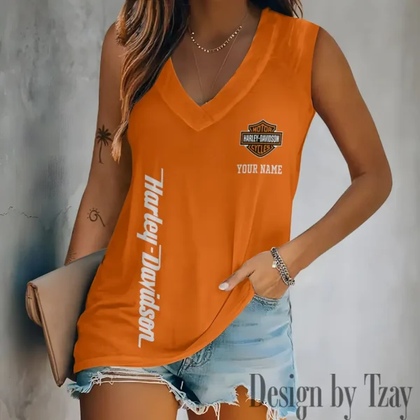 Harley Davidson V-neck Women's Vest CBSVWVEST055