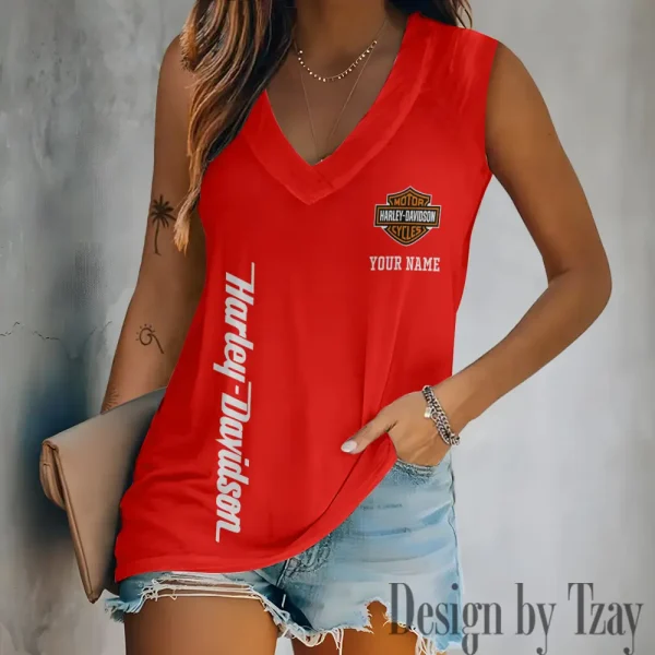 Harley Davidson V-neck Women's Vest CBSVWVEST057