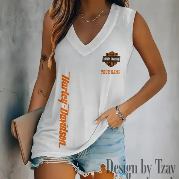 Harley Davidson V-neck Women's Vest CBSVWVEST058