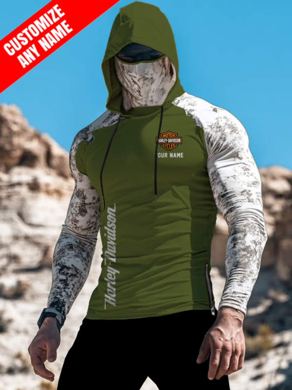 Harley Davidson DIHMT8184 Gym Hoodie With Mask - Image 2