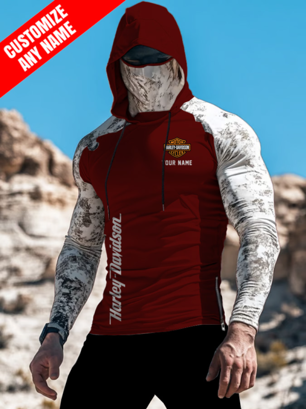 Harley Davidson DIHMT8184 Gym Hoodie With Mask - Image 3