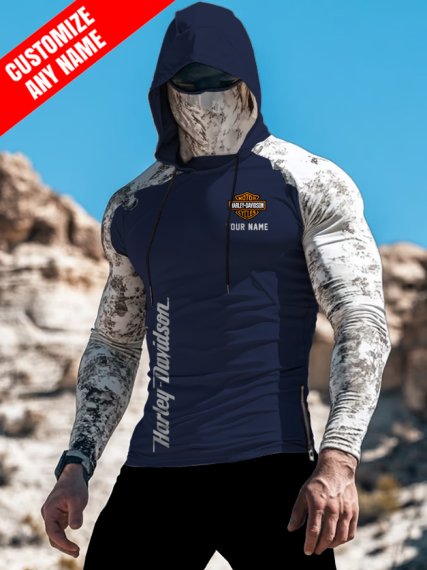 Harley Davidson DIHMT8184 Gym Hoodie With Mask - Image 4