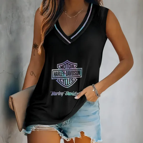 Harley Davidson V-neck Women's Vest CBSVWVEST061