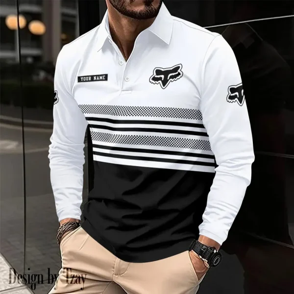 Fox Racing Long Sleeve Polo Shirt New Design 2025 VDLSPS410 - Image 2