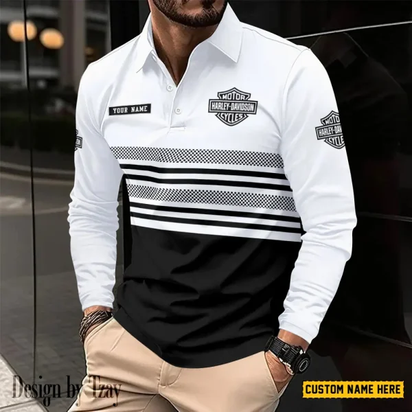 Harley Davidson Long Sleeve Polo Shirt New Design 2025 VDLSPS411