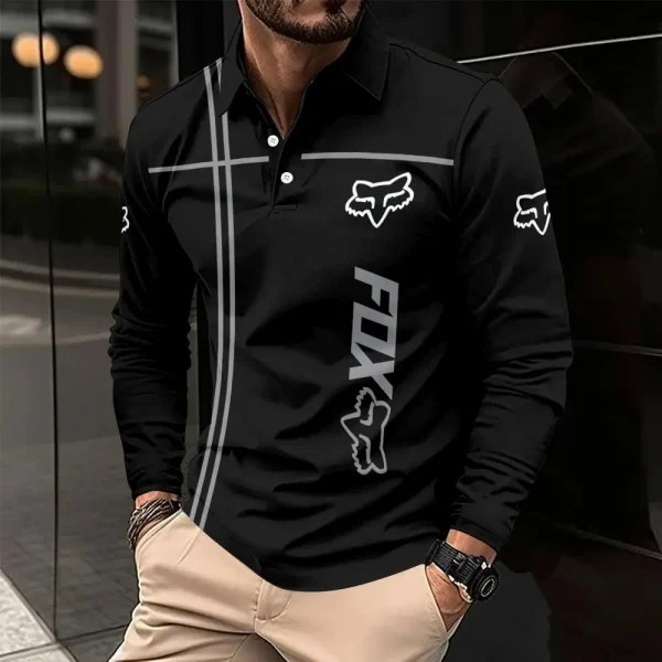 Fox Racing Long Sleeve Polo Shirt New Design 2025 VDLSPS412