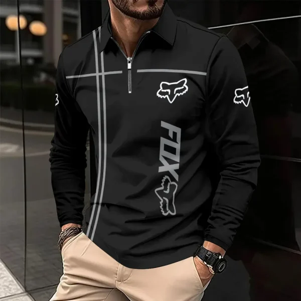 Fox Racing Long Sleeve Polo Shirt New Design 2025 VDLSPS412 - Image 2