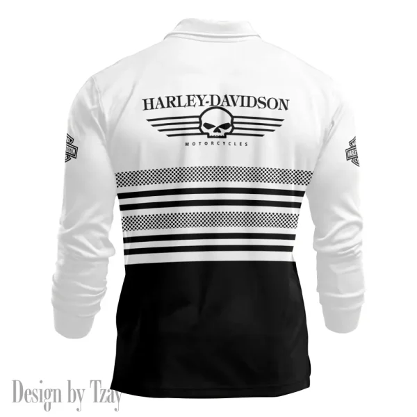 Harley Davidson Long Sleeve Polo Shirt New Design 2025 VDLSPS413 - Image 3