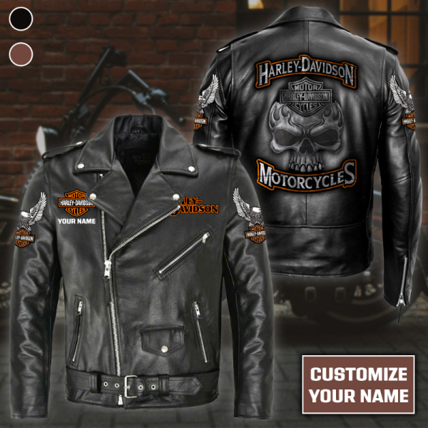 Harley Davidson OPGMT8214 Punk Leather Jacket - Image 2
