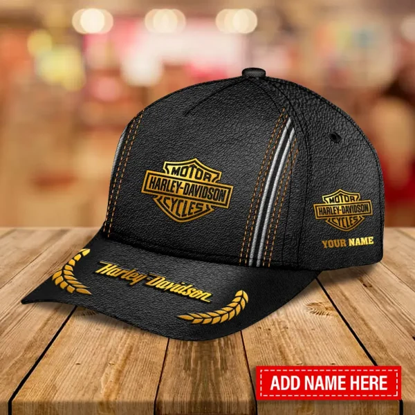 Harley Davidson Leather Cap Gift For Fan CBSLCGFFN002 - Image 2