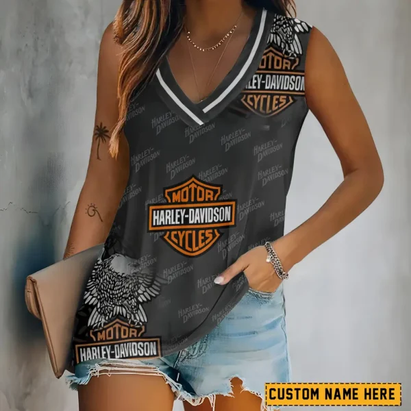Harley Davidson V-neck Women's Vest CBSVWVEST071