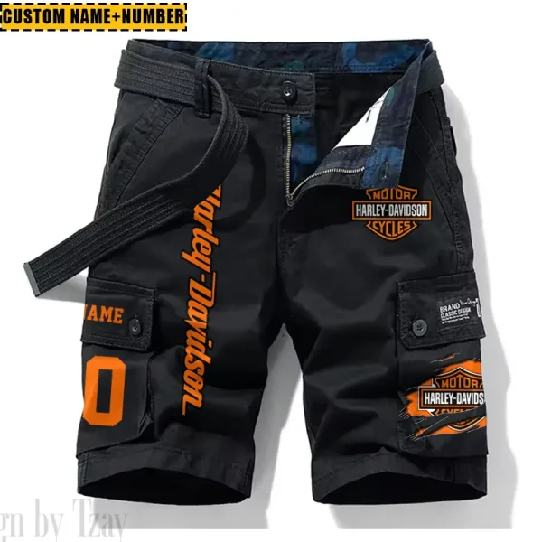 Harley Davidson New Summer Army Tactical Cargo Shorts Style 2025 CSBNSM001