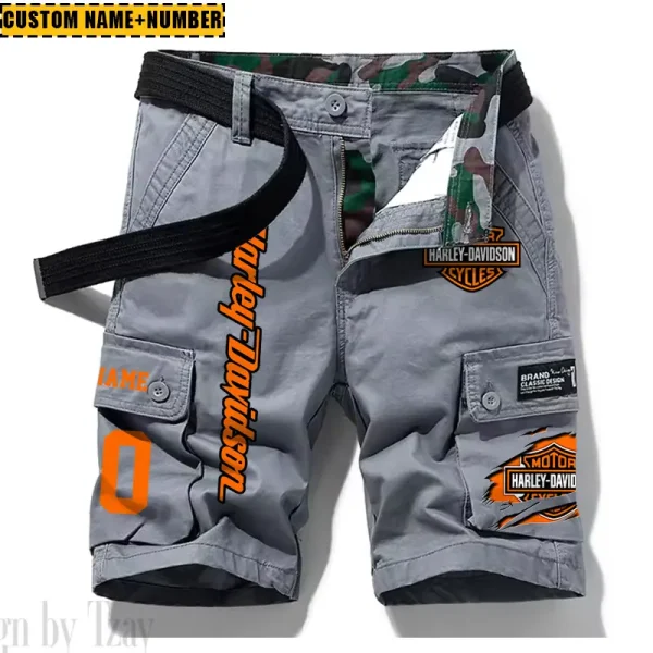 Harley Davidson New Summer Army Tactical Cargo Shorts Style 2025 CSBNSM001 - Image 2