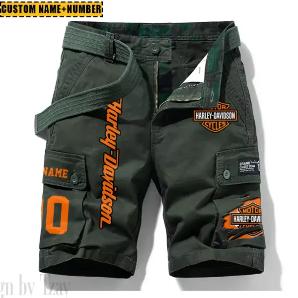 Harley Davidson New Summer Army Tactical Cargo Shorts Style 2025 CSBNSM001 - Image 3