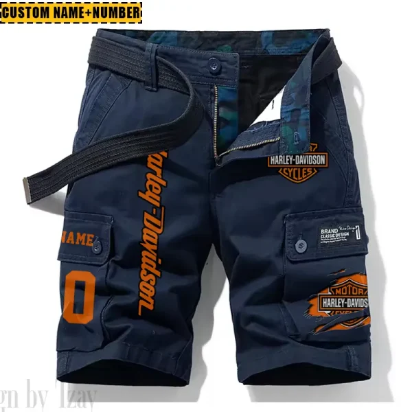 Harley Davidson New Summer Army Tactical Cargo Shorts Style 2025 CSBNSM001 - Image 4