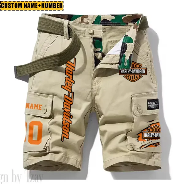 Harley Davidson New Summer Army Tactical Cargo Shorts Style 2025 CSBNSM001 - Image 5
