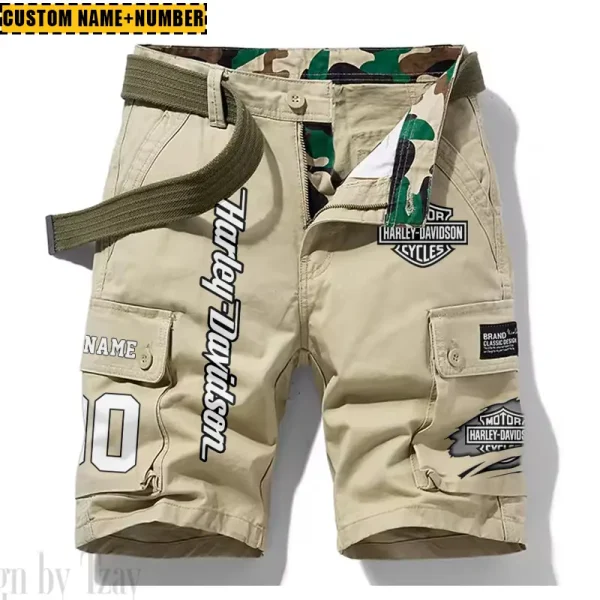 Harley Davidson New Summer Army Tactical Cargo Shorts Style 2025 CSBNSM003 - Image 3