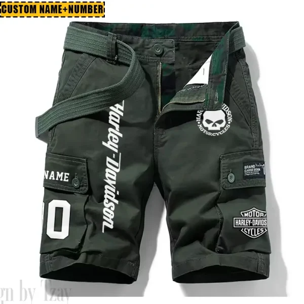 Harley Davidson New Summer Army Tactical Cargo Shorts Style 2025 CSBNSM004 - Image 3