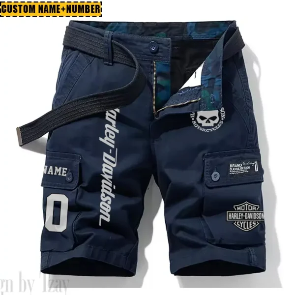 Harley Davidson New Summer Army Tactical Cargo Shorts Style 2025 CSBNSM004 - Image 4