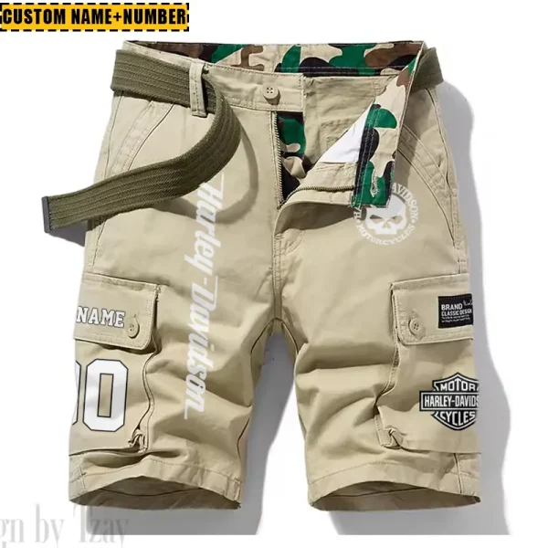 Harley Davidson New Summer Army Tactical Cargo Shorts Style 2025 CSBNSM004 - Image 5