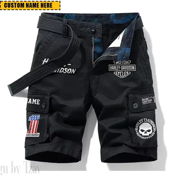 Harley Davidson New Summer Army Tactical Cargo Shorts Style 2025 CSBNSM005