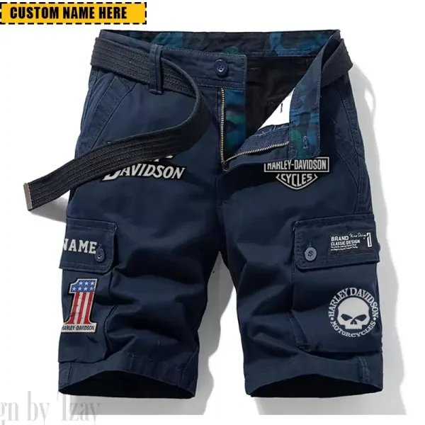 Harley Davidson New Summer Army Tactical Cargo Shorts Style 2025 CSBNSM005 - Image 3
