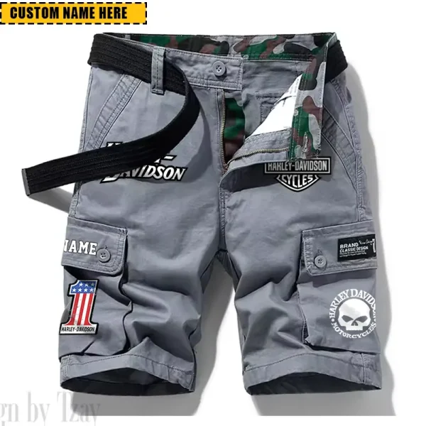 Harley Davidson New Summer Army Tactical Cargo Shorts Style 2025 CSBNSM005 - Image 5