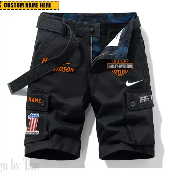 Harley Davidson New Summer Army Tactical Cargo Shorts Style 2025 CSBNSM006 - Image 2