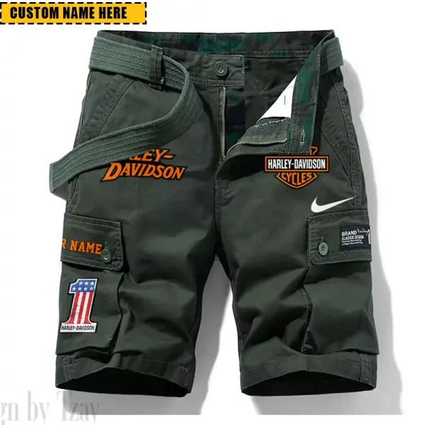 Harley Davidson New Summer Army Tactical Cargo Shorts Style 2025 CSBNSM006 - Image 3