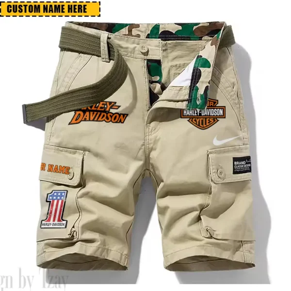 Harley Davidson New Summer Army Tactical Cargo Shorts Style 2025 CSBNSM006 - Image 5
