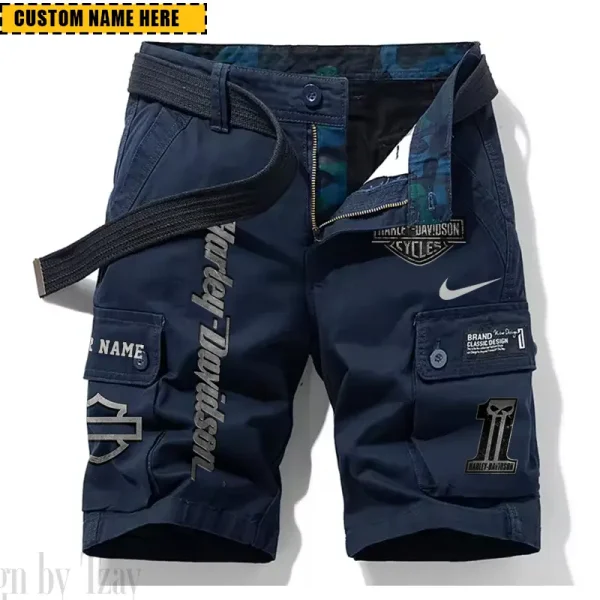 Harley Davidson New Summer Army Tactical Cargo Shorts Style 2025 CSBNSM007 - Image 3