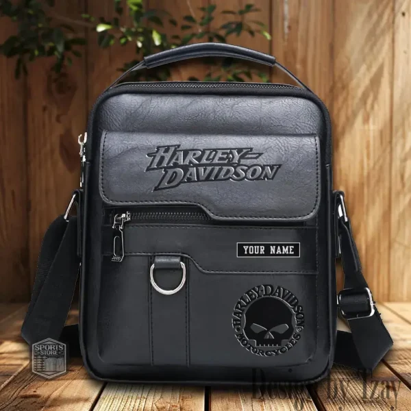 Harley Davidson Leather Pocket Bag Style 2025 CSBBALO001 - Image 2