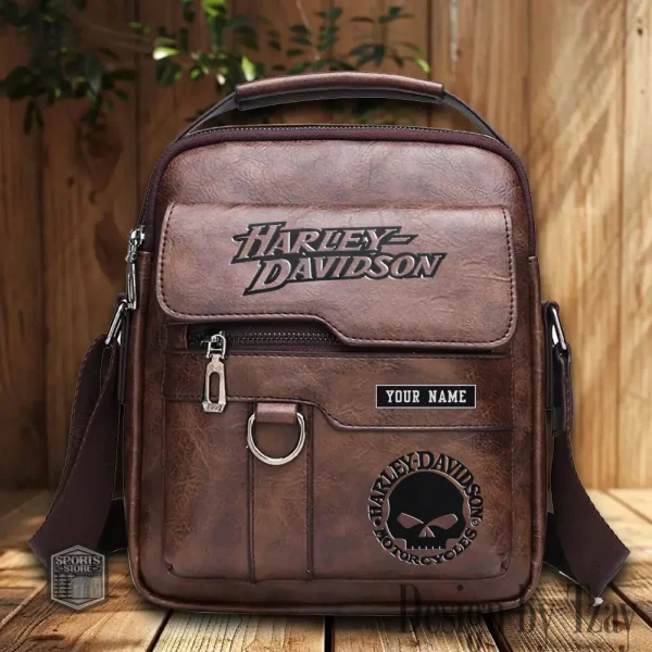 Harley Davidson Leather Pocket Bag Style 2025 CSBBALO001 - Image 3