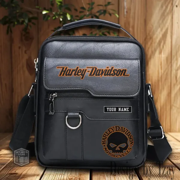 Harley Davidson Leather Pocket Bag Style 2025 CSBBALO002 - Image 3