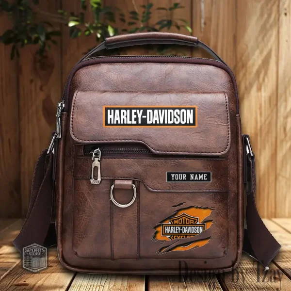 Harley Davidson Leather Pocket Bag Style 2025 CSBBALO003 - Image 3