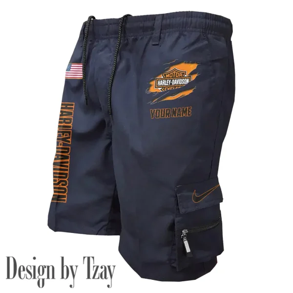 Harley Davidson Jogging Camo Casual Sports Shorts VDMSHORT008 - Image 4