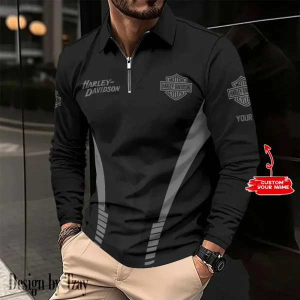 Harley Davidson Long Sleeve Polo Shirt New Design 2025 VDLSPS416