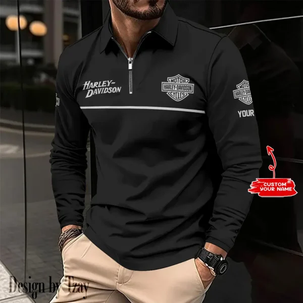 Harley Davidson Long Sleeve Polo Shirt New Design 2025 VDLSPS418